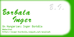 borbala inger business card